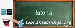 WordMeaning blackboard for latona